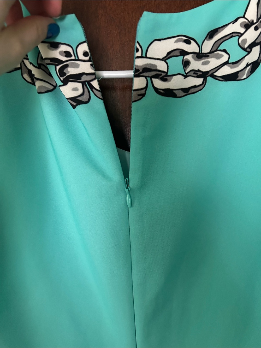 Moschino Cheap and Chic Aqua Print Dress - Picture 6 of 6